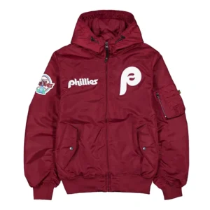 Philadelphia Phillies Historic L-2B Red Bomber Jacket