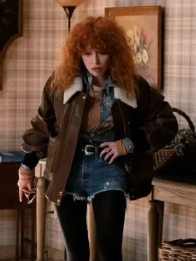 Poker Face S02 Charlie Cale Brown Leather Jacket