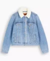 Poker Face S02 Patti Harrison Shearling Denim Jacket