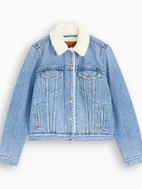 Poker Face S02 Patti Harrison Shearling Denim Jacket