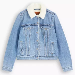 Poker Face S02 Patti Harrison Shearling Denim Jacket