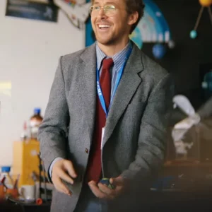 Project Hail Mary Ryan Gosling Grey Blazer Side