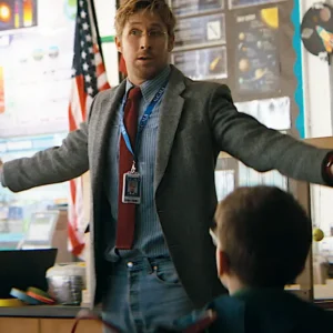 Project Hail Mary Ryan Gosling Grey Blazer