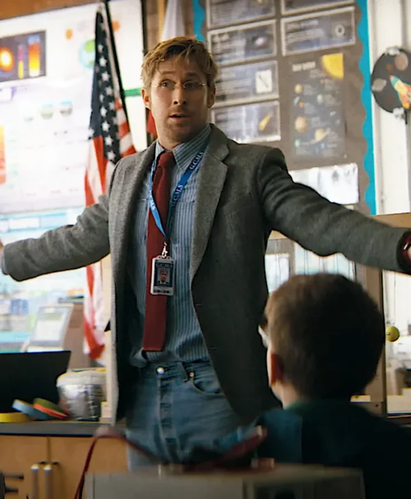 Project Hail Mary Ryan Gosling Grey Blazer