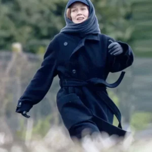 Project Hail Mary Sandra Hüller Black Wool Coat Side