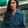 Pushers S01 Cassie Bradley Trench Denim Coat Front