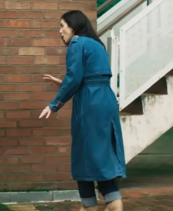 Pushers S01 Cassie Bradley Blue Trench Denim Coat