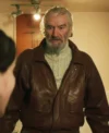 Pushers S01 Clive Russell Brown Leather Jacket Front