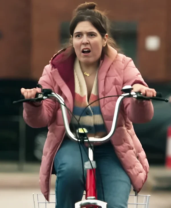 Pushers S01 Rosie Jones Pink Quilted Jacket Side