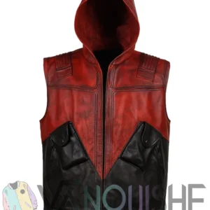 Red Hood Jason Todd Leather Vest front