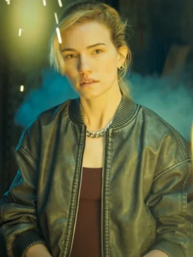 Relay 2025 Willa Fitzgerald Bomber Leather Jacket