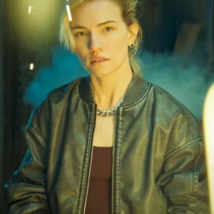 Relay 2025 Willa Fitzgerald Bomber Leather Jacket