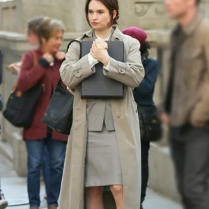 Relay Lily James Grey Trench Coat
