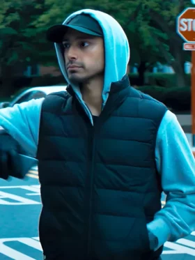 Relay Riz Ahmed Black Puffer Vest
