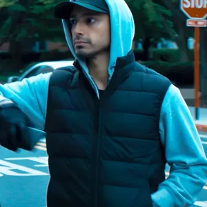 Relay Riz Ahmed Black Puffer Vest