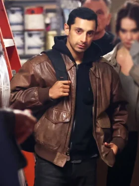 Relay Riz Ahmed Bomber Leather Jacket