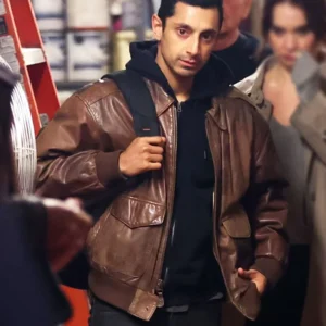 Relay Riz Ahmed Bomber Leather Jacket