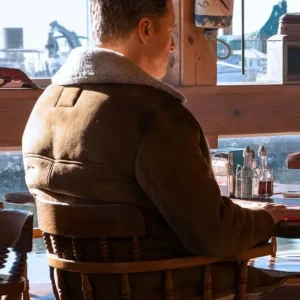Resident Alien S04 Alan Tudyk Brown Shearling Suede Jacket