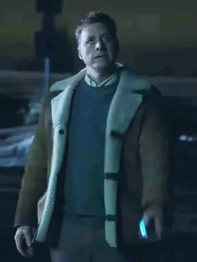 Resident Alien S04 Alan Tudyk Brown Shearling Jacket