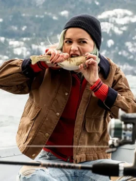 Resident Alien S04 Taylor Blackwell Brown Jacket Front