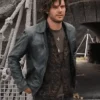 Return to Silent Hill Jeremy Irvine Black Leather Jacket Side