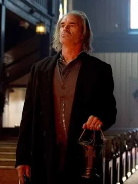 Revival S01 Steven Ogg Black Wool Coat