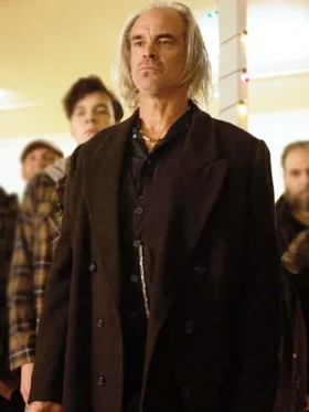 Revival S01 Steven Ogg Black Trench Wool Coat