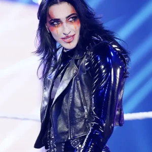 Rhea Ripley WWE Night of Champions Black Leather Vest