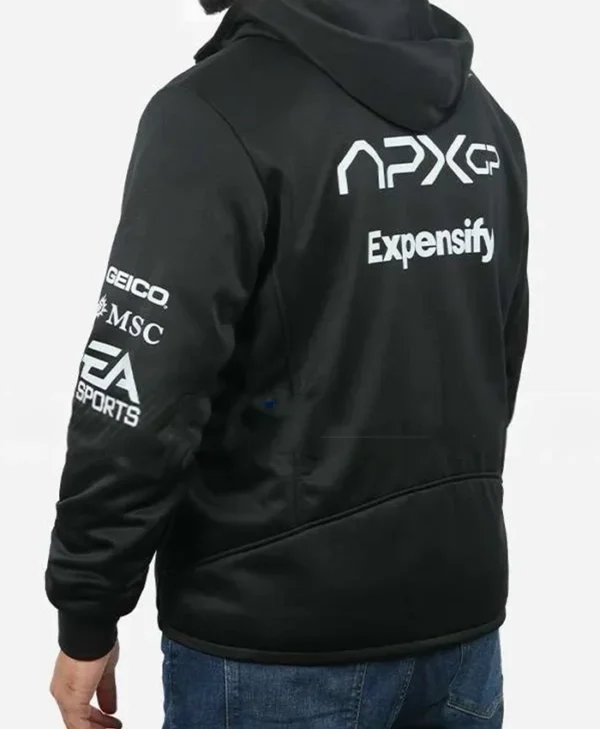 Shop Brad Pitt F1 Black Fleece Hoodie
