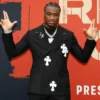 Shop Jalen Milroe Chrome Hearts Red Carpet Black Suit