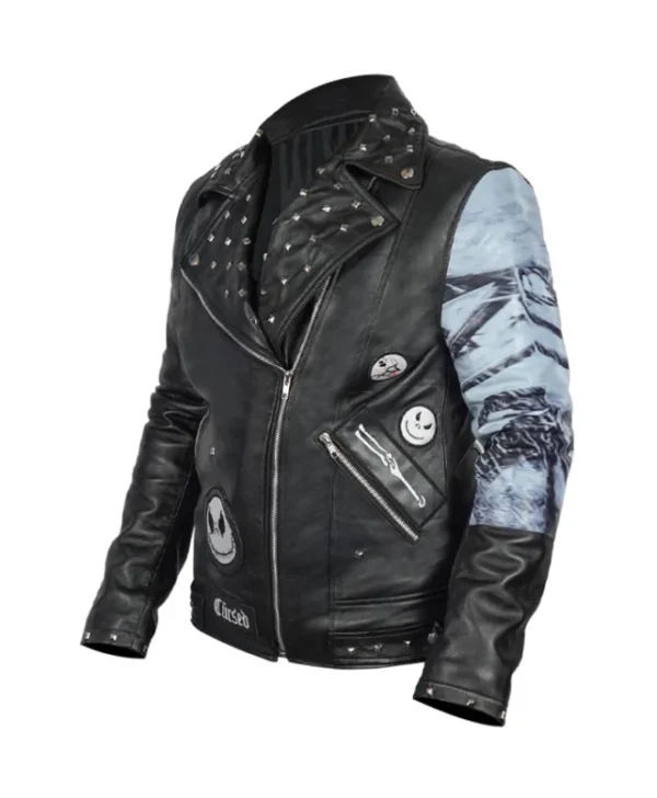 Shop The Nightmare Before Christmas Studded Leather Jacket