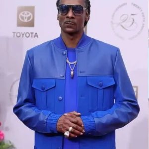 Snoop Dogg BET Awards 2025 Blue Leather Coat