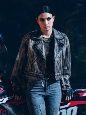 Subteran S01 Irina Artenii Biker Grey Leather Jacket