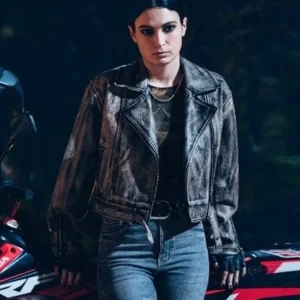 Subteran S01 Irina Artenii Biker Grey Leather Jacket