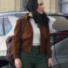 Superman Rachel Brosnahan Brown Suede Leather Jacket
