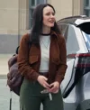 Superman Rachel Brosnahan Brown Suede Jacket