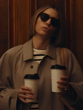 The Better Sister S01 Jessica Biel Brown Trench Coat