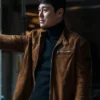 The Defects Choi Young-joon Brown Suede Jacket Side