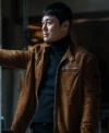 The Defects Choi Young-joon Brown Suede Jacket Side