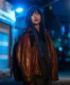 The Defects Won Jin-ah Brown Leather Jacket Side