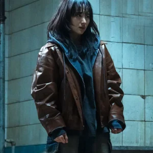 The Defects Won Jin-ah Brown Leather Jacket