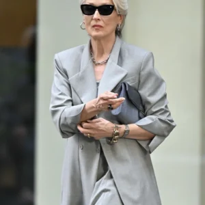 The Devil Wears Prada 2 Meryl Streep Grey Blazer Side