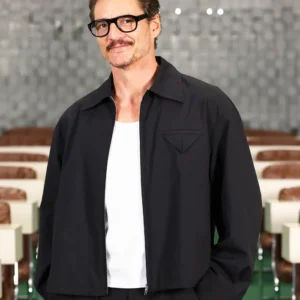 The Fantastic Four First Steps Pedro Pascal Black Jacket Side