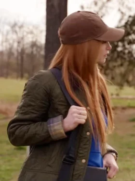 The Hunting Wives S01 Jaime Ray Newman Green Quilted Jacket