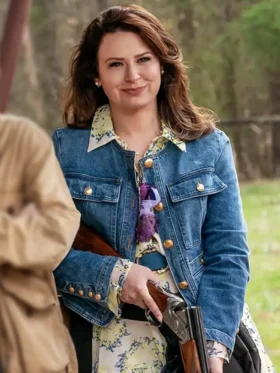 The Hunting Wives S01 Katie Lowes Blue Denim Jacket