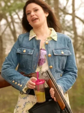 The Hunting Wives S01 Katie Lowes Blue Denim Jacket