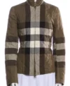The Hunting Wives S01 Katie Lowes Plaid Quilted Jacket
