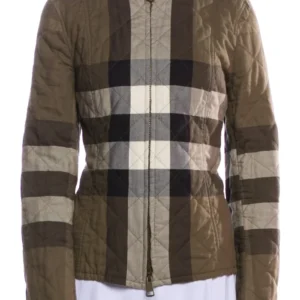 The Hunting Wives S01 Katie Lowes Plaid Quilted Jacket