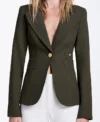 The Hunting Wives S01 Malin Akerman Green Blazer