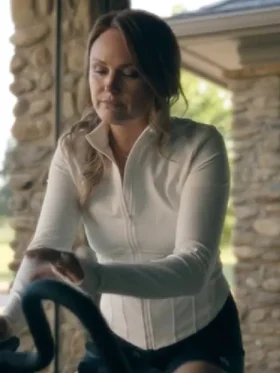 The Hunting Wives S01 Malin Akerman White Fleece Jacket
